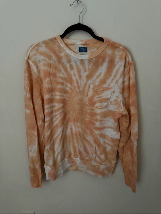 J. Crew Other - J. Crew Men’s Peach and White Tie-Dye Crewneck Sweater